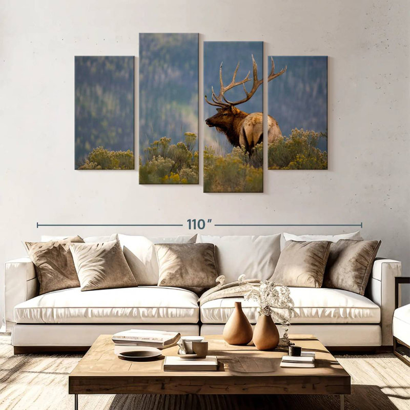 Brampt Huge Bull Elk, 54" H x 84" W