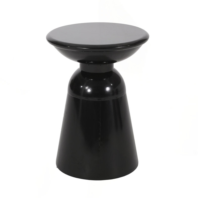 Outdoor Metal end Table, Black