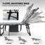 Outdoor Folding Lounge Chair With5-Level Adjustable Backrest And Tray Table