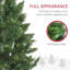 Arbre de Noël artificiel de 7,5 pi de hauteur - 1075 branches, ouverture automatique et base en acier pour une installation rapide