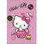 Tapis rose / blanc / noir en velours tissé à plat Trombetta-2055609140
