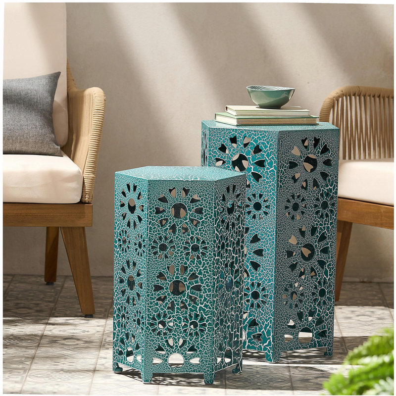 Table d'appoint ELiana, Bleu sarcelle