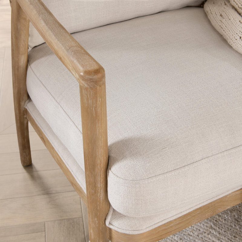 Cody Accent Chair, Sandy Beige Polyester
