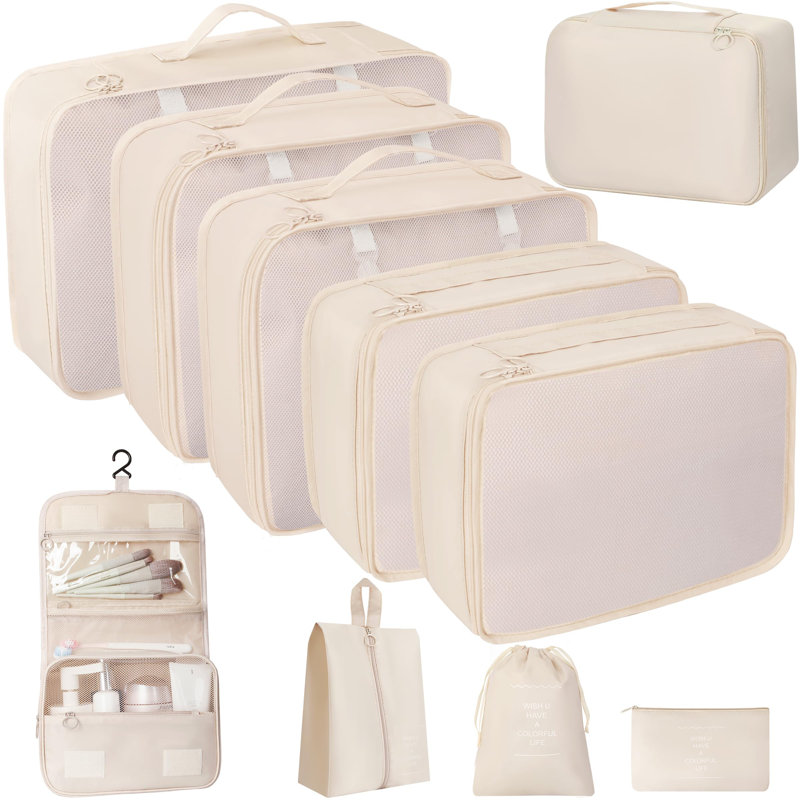 10 Pcs Set Packing Cubes For Travel Packing Organizers Travel Essentials Luggage Organizer Bags,Expandable Suitcase Organizer Travel Bags Packing Cubes
