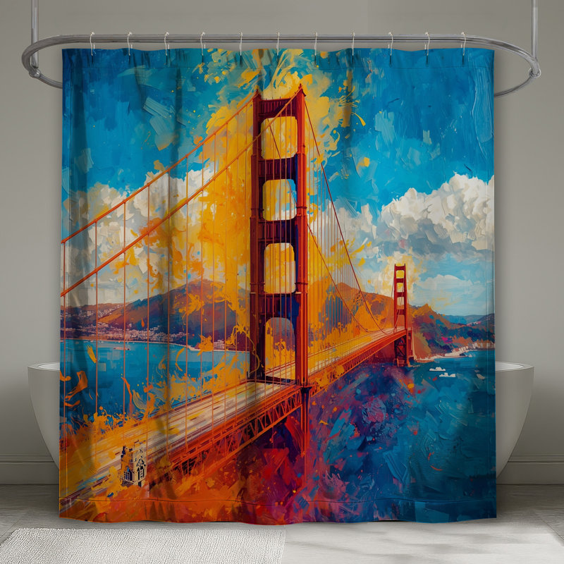 Rideaux de douche Golden Gate Bridge, 70in W x 72in H