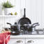 5 Piece Black Carbon Steel Cookware Set
