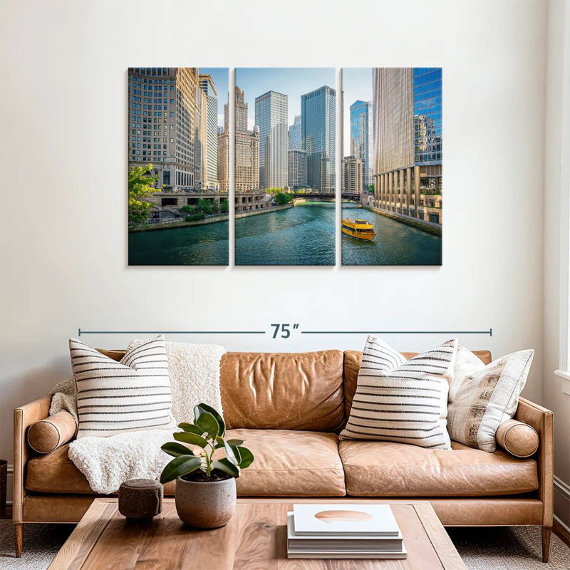 Gratte-ciel Hannes du centre-ville de Chicago, H 36 po x l 57 po