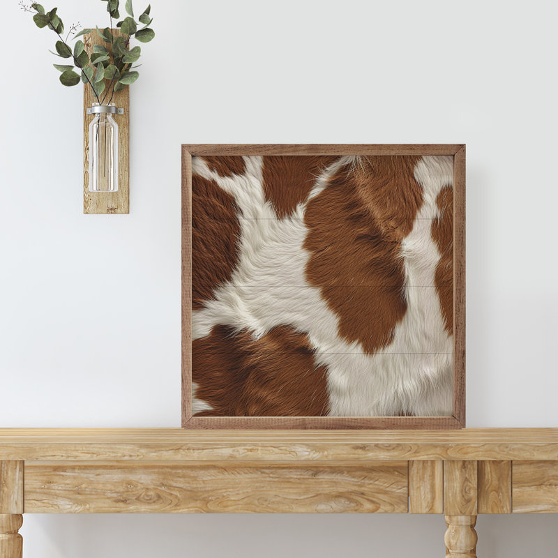 Cuir de vache Ayrshire brun, H 12 po x l 12 po