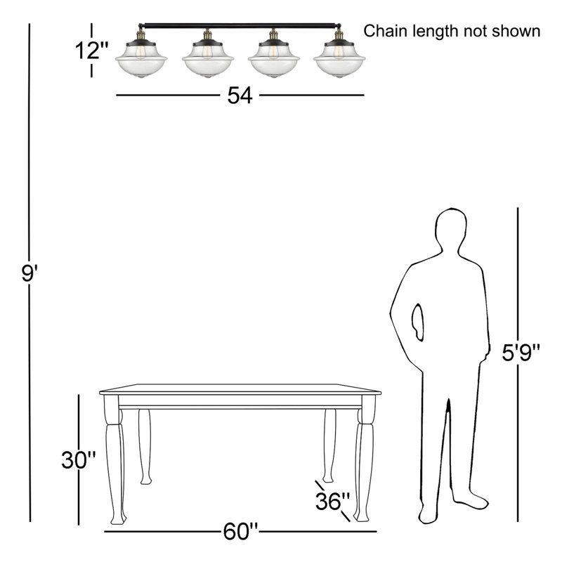 Theresa 4 - Light Kitchen Island Pendant, Matte White, 3.5 Watt Vintage LED Bulb, Polished Nickel