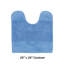 Tapis pour salle de bain 100% coton touffeté Granada, doux, absorbant et antidérapant, lavable à la machine, tapis de toilette de luxe uni en forme de U pour salle de bain, s'adapte autour de la base de toilette, 20 po x 20 po, bleu foncé-107336108