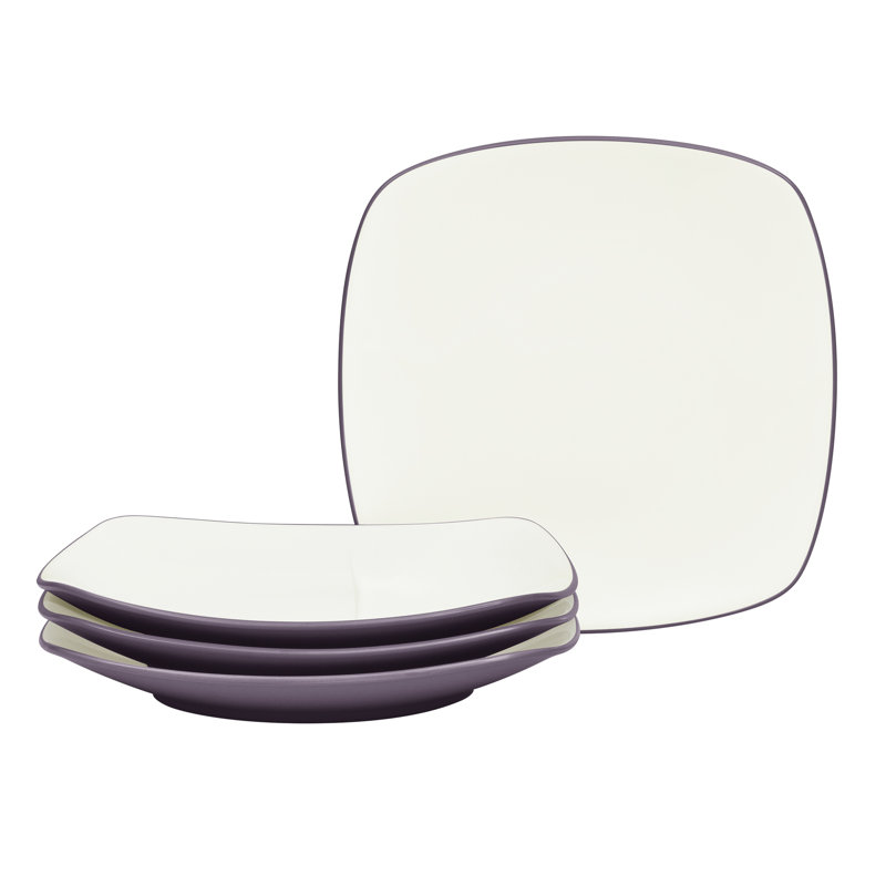 Noritake Colorwave Square Salad Plates, 8-1/4", Plum