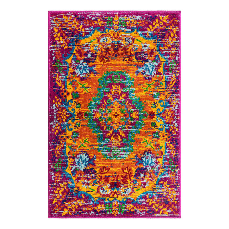 Tapis orange Calypso Orange_Unique Loom, Rectangle 2 pi x 3 pi