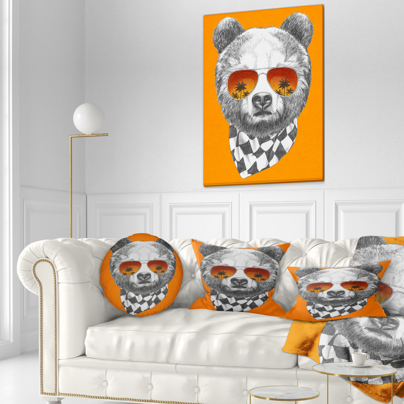 Coussin décoratif animal avec coussins lombaires en verre