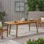 Table de salle à manger d'extérieur en bois d'acacia extensible, teck-1973990366