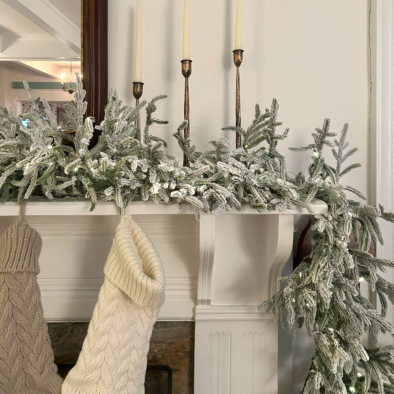 108" Pre-Lit Christmas Garland, Silver