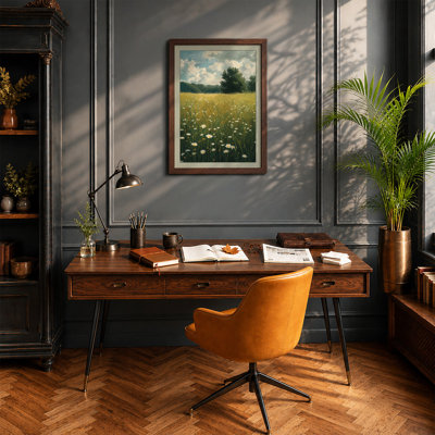 Summer Meadow Light Rustic - Framed Print