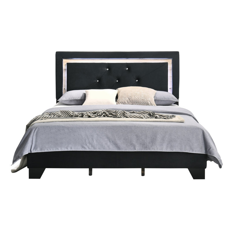 Kendell Upholstered Bed, Super King (6'), Black