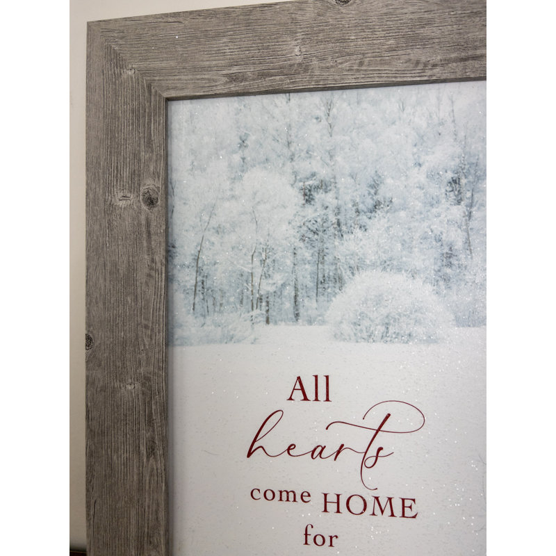 Seasonal All Hearts Come Home For Christmas - gris