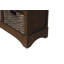 Armoire de rangement rustique avec deux tiroirs et quatre paniers en rotin pour un décor campagnard moderne et un rangement maximal-2009373848