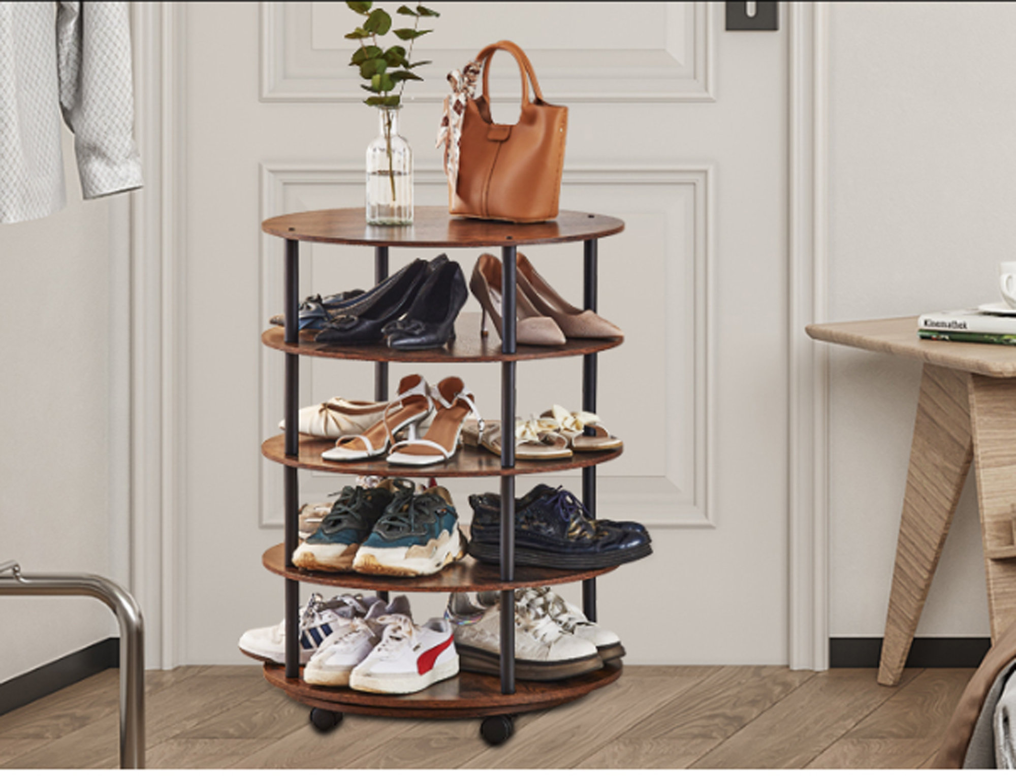 Dungarees 360 Rotate Shoe Rack Tall & Reviews