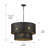 Cuthmore 6 - Light Steel Dimmable Drum Chandelier-243750587-243750564