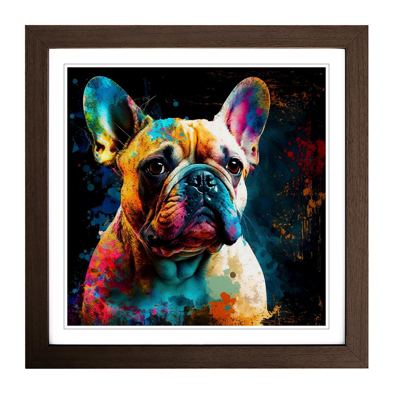 Single Picture Frame Print on Wood, Walnut