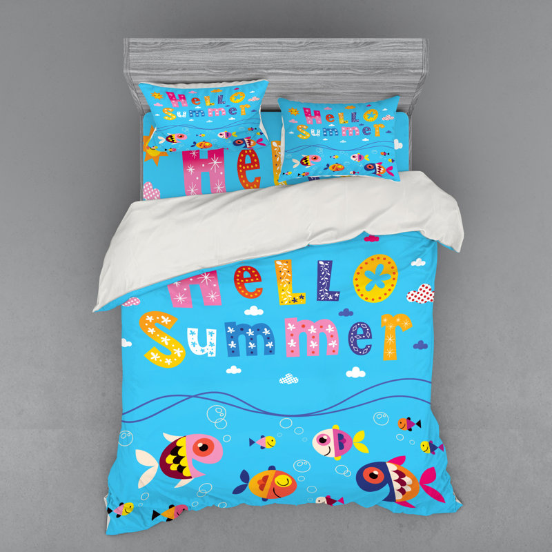 Ensemble de housse de couette en microfibre bleue, Housse de couette grand + 3 pièces supplémentair