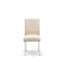L'ensemble de table de salle à manger moderne 3 pièces comprend une table ronde en bois avec Dropleaf et 2 chaises rembourrées en tissu beige clair, 42 x 42 pouces, blanc lin-194567314-194567319-242546789