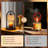Candle Warmer Lamp With Timer - Dimmable Wax Melts Warmer, New Home Decor,2 Bulbs Included.(Black)