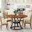 Round Dining Table for 4-6, 47 inch Wood Dining Room Table with Storage Shelf, Brown， No Chairs-237253226-237253228