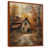 Toile avec cadre flottant brun