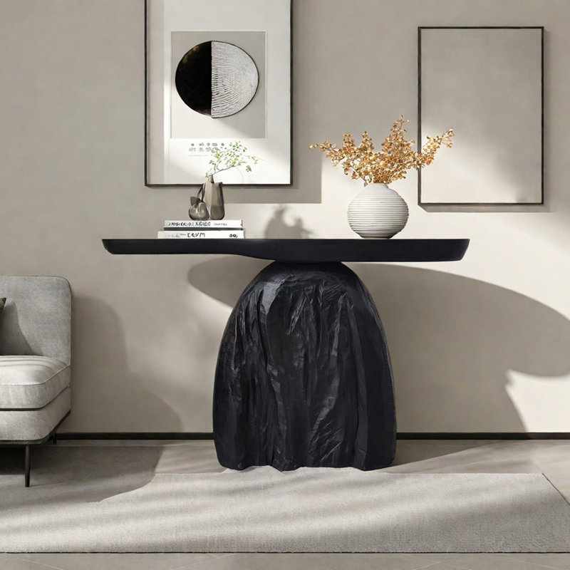 Retro Art Console Table, 33.46" H x 55.12" W x 13.78" D