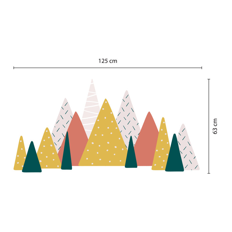 Non-Wall Damaging Wall Decal, Yellow/Green