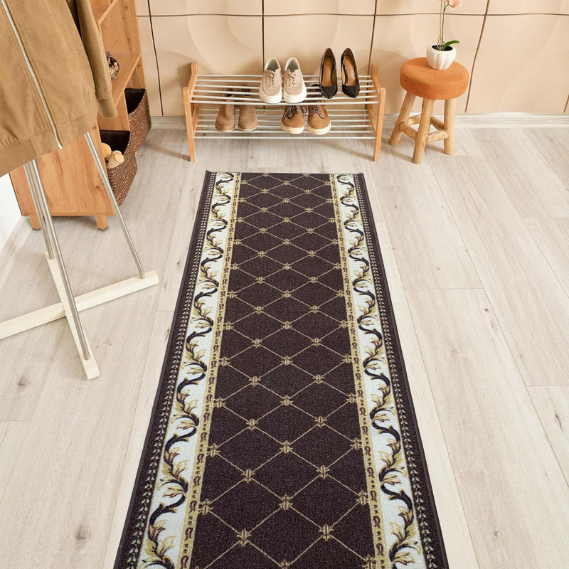 Tapis de couloir Dariany avec envers antidérapant, Tapis de couloir 2 pi 2 po x 29 pi
