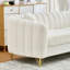 Canapé surdimensionné en chenille avec assise profonde, support en mousse haute densité, pieds en métal doré et design moderne capitonné pour le salon ou la chambre à coucher.-1026241739-1026241743