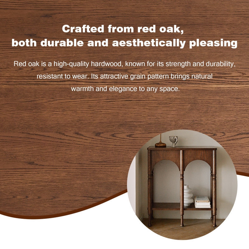 Brown Solid Wood Console Table