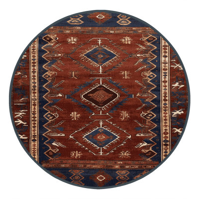 Tapis brun turc lavable à la machine