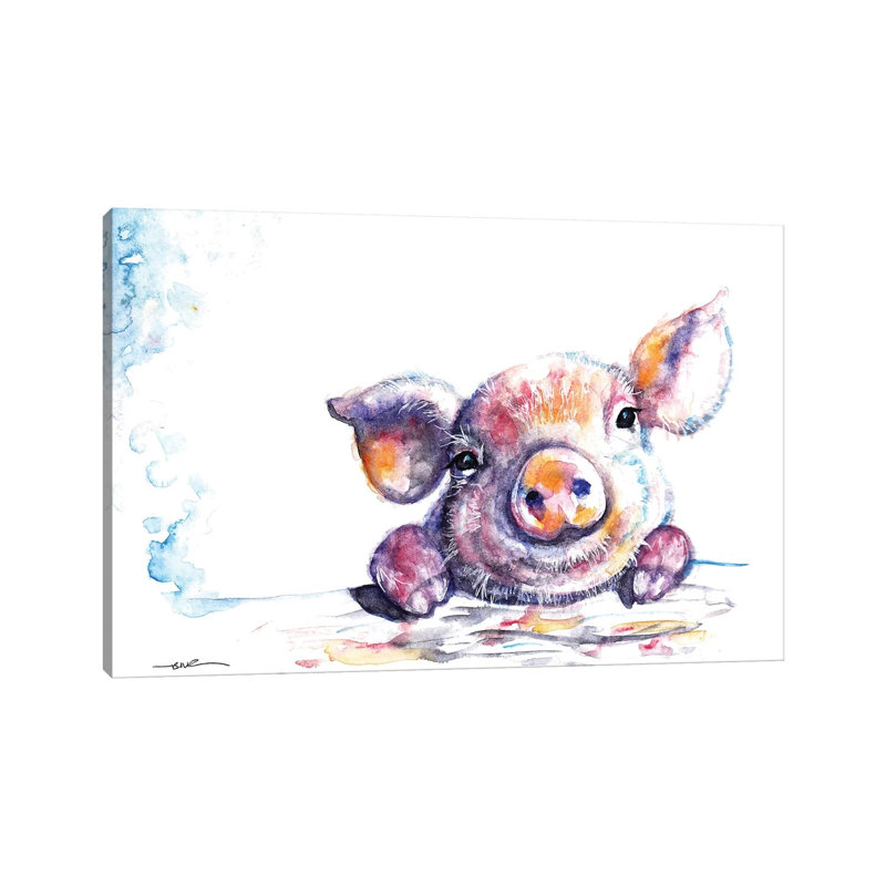 This Little Piggy by BebesArts - Painting on Canvas, Wrapped Canvas, 66.04 cm H x 45.72 cm W x 3.175 cm D