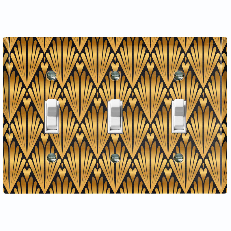 Patterned 3 - Gang Toggle Light Switch Standard Wall Plate