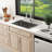 Drop-In Kitchen Sink Single Bowl 16 Guage Stainless Steel Workstation Sink with Accessories-122614512