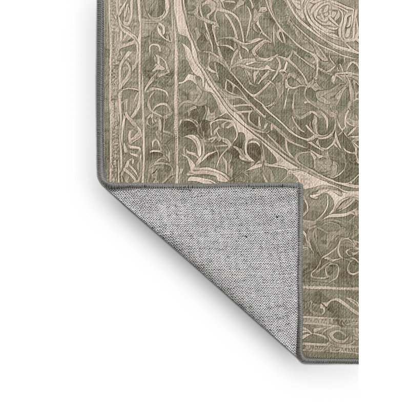 Tapis gris lavable à la machine, Rectangle 2 pi x 3 pi