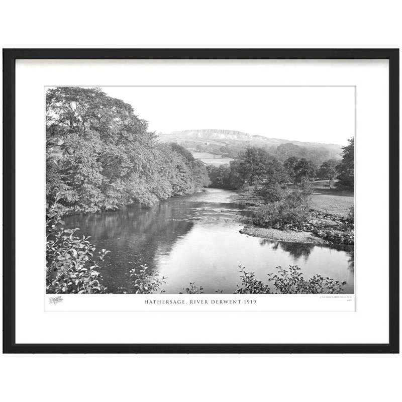 Hathersage, River Derwent 1919 - Single Picture Frame Print, 40cm H x 50cm W x 2.3cm D