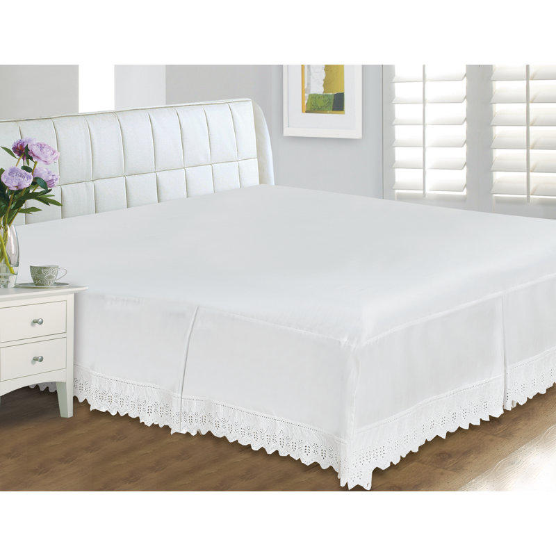 Tailored Wrap Around Bed Skirt, Twin, White