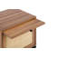 Table de chevet en rotin naturel avec 2 tiroirs
