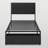 Twin Size Bed Frame with Drawer & Charging Station, Black