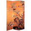 East Asian Art Canvas Folding Room Divider-2032553343