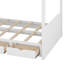 Lit superposé convertible en bois avec escalier de rangement, table de chevet et 3 tiroirs-652745321