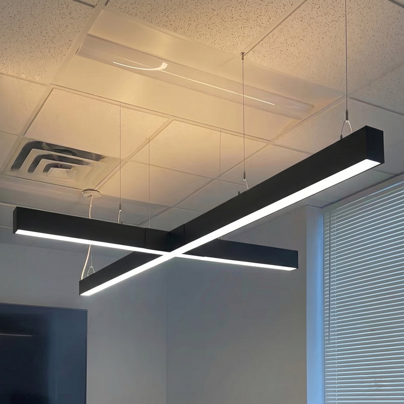 Meriton Light LED Pendant, Noir, 3" H x 95" W x 78" D, 1