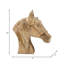 Figurine de tête de cheval en bois fabriquée à la main Pewamo - brun 10 po, décor moderne pour la maison, le bureau, la chambre à coucher ou le salon