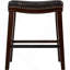 Tabouret de comptoir contemporain rembourré avec garniture cloutée-531845040